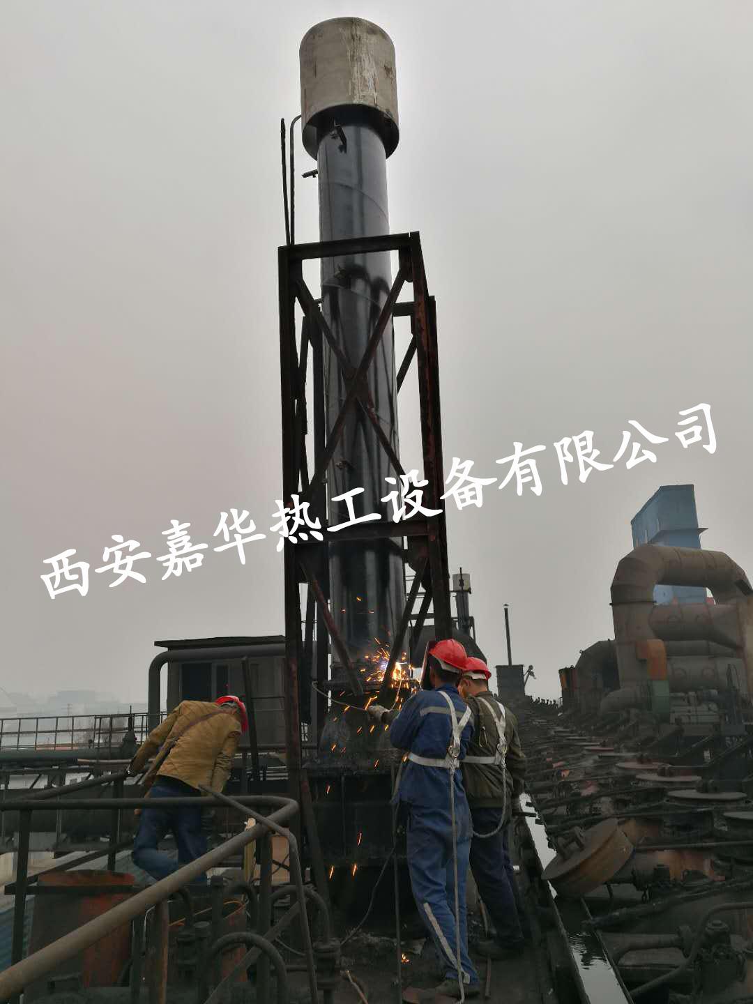 焦爐煤氣放散點火裝配現場