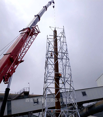 貴州某鋼廠煤氣放散點(diǎn)火正在施工